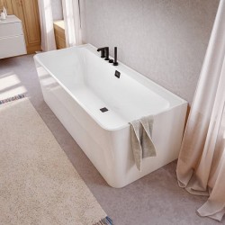 VILLEROY & BOCH Collaro vaňa Duo 180 x 80 cm ku stene biela/čiarna UBA180COR9CS00VN01