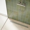 Hansgrohe RainDrain Compact sprchový žľab 90 cm znížený s roštom, kefovaná nerezová oceľ 56168800