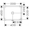 Hansgrohe Xuniva Q umývadlo pre spodnú montáž 450 x 350 mm bez otvoru pre batériu, s prepadom, biela, 60154450