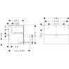 Hansgrohe Xevolos E skrinka pod umývadlo 780 x 475 mm s 2 zásuvkami, bridlicová matná sivá, 54180390