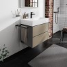 Hansgrohe Xevolos E skrinka pod umývadlo 780 x 475 mm s 2 zásuvkami, bridlicová matná sivá, 54180390