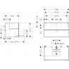 Hansgrohe Xevolos E skrinka pod umývadlo 980 x 550 mm s 2 zásuvkami pre dosku so zápustným umývadlom, matná biela, 54190390