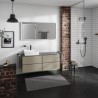 Hansgrohe Xevolos E skrinka pod umývadlo 1370 x 550 mm so 4 zásuvkami pre umývadlá na dosku vľavo, bridlicová matná sivá, 54238