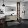 Hansgrohe Xevolos E skrinka pod umývadlo 1370 x 550 mm so 4 zásuvkami pre umývadlá na dosku vpravo, bridlicová matná sivá, 5424