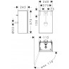 Hansgrohe Xevolos E skrinka pod umývadielko 340 x 245 mm, pánty vľavo, matná biela, 54166730