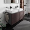 Hansgrohe Xevolos E doska pod umývadlo 1370 x 550 mm s 2 výrezmi 500 x 480 mm, bridlicová matná sivá, 54207760