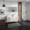 Hansgrohe Xevolos E doska pod umývadlo 1370 x 550 mm s 2 výrezmi pre zápustné umývadlo na dosku 500 x 480 mm, pieskovo béžová m