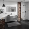 Hansgrohe Xevolos E doska pod umývadlo 1180 x 550 mm pre zápustné umývadlo 500 x 480 mm a 600 x 480 mm, bridlicová matná sivá, 