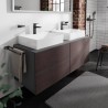 Hansgrohe Xevolos E doska pod umývadlo 1570 x 550 mm s 2 výrezmi 600 x 480 mm, bridlicová matná sivá, 54211760