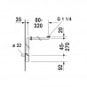 DURAVIT umývadlový priestorovo úsporný siifón 5/4"biely, 0050760000