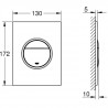 Grohe Nova Cosmopolitan S ovládacie tlačidlo WC, 130 x 172mm, chróm, 37601000