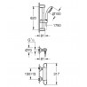 Grohe Grohtherm 1000 - Termostatická sprchová batéria, chróm 34550000SET