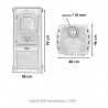 Kachle ZAR, sivé/antracit, 7,2kW