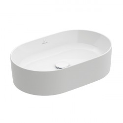 VILLEROY & BOCH Collaro umývadlo na dosku 56 x 36cm bez prepadu alpská biela s CeramicPlus 4A1956R1