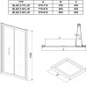 RAVAK Blix sprchové dvere zalamovacie BLDZ2-80, 77-81x190 cm, lesklý hliník, sklo Transparent, X01H40C00Z1