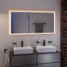 Hansgrohe Xarita E zrkadlo s LED osvetlením 1400 x 50 mm s dotykovým čidlom, matná biela, 54984700