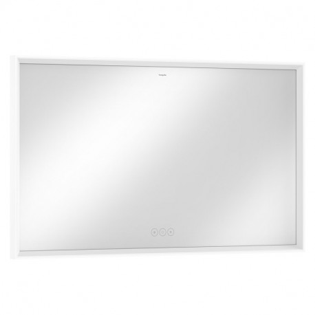 Hansgrohe Xarita E zrkadlo s LED osvetlením 1200 x 50 mm s dotykovým čidlom, matná biela, 54985700