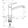 Hansgrohe Focus M41 páková drezová batéria 160, chróm 31806000