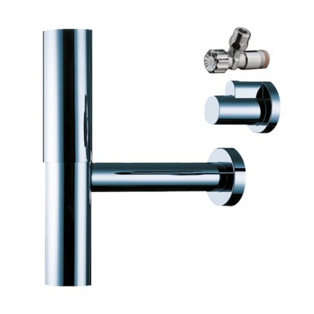 HANSGROHE sifóny - umývadlový dizajnový sifón Flowstar Premium 5/4" x 330 mm +2 kryt +2 roh.vent chróm, 52120000