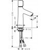 Hansgrohe Talis Select S umývadlová batéria 100 ovládanie tlačidlom SELECT 72043000