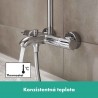 Hansgrohe Crometta sprchový systém S 240 1jet Showerpipe s termostatom k vani chróm, 27320000