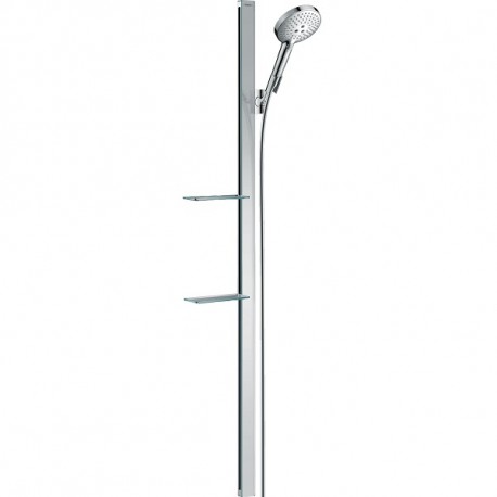 Hansgrohe Raindance Select S sprchový set 120 3jet s nástennou tyčou 150cm s poličkami, chróm, 27646000