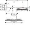 Hansgrohe Rainmaker Select 460 3jet nástenná hlavová sprcha s ramenom 450 mm čierna/chróm 24007600