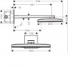 Hansgrohe Rainmaker Select 460 2jet nástenná sprcha s ramenom 460 mm čierna/chróm 24005600