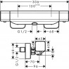 Hansgrohe Ecostat E termostatická sprchová batéria na stenu chróm, 15773000