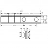 Hansgrohe RainSelect termostatická sprchová batéria pre 2 spotrebiče k telesu pod omietku, matná biela, 15380700