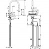 Hansgrohe M81 drezová batéria Aquno Select 3jet s vyťahovacou sprškou a plochým sprchovým prúdom, sBox, vzhľad nerez,,73831800