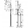 Hansgrohe Talis Select M51 drezová batéria 300 s vyťahovacou sprškou 2jet, sBox, vzhľad nerez,73867800