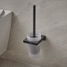 Hansgrohe AddStoris WC kefa nástenná, matné sklo/matná čierna, 41752670