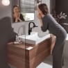 Hansgrohe Vivenis umývadlová batéria 210 s otočným výtokom s odtokovou súpravou s tiahlom matná čierna, 75030670