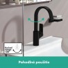 Hansgrohe Vivenis umývadlová batéria 210 s otočným výtokom, EcoSmart, matná čierna, 75032670