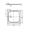 KALDEWEI Cayonoplan 2254-1 sprchová vanička 90 x 90 cm biela 361400010001