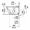 DURAVIT D-NEO misa WC kombi 37 x 65 cm, Rimless, odpad VARIO, bez nádržky, bez sedátka, biela 2002090000