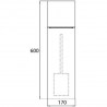 EMCO Asis Module Pure skrinka na zabudovanie 170 x 600 diamant. šedá 975551503