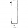 EMCO Asis Module Pure skrinka na zabudovanie 170 x 600 diamant. šedá 975551503