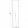 EMCO Asis Module Pure skrinka na zabudovanie 170 x 730 diamant. šedá 975551501