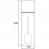 EMCO Asis Module Pure skrinka na zabudovanie 170 x 600 alpská biela 975551302