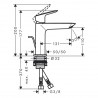 Hansgrohe Logis umývadlová batéria 110 Fine EcoSmart, s výpusťou s tiahlom, chróm, 71251000