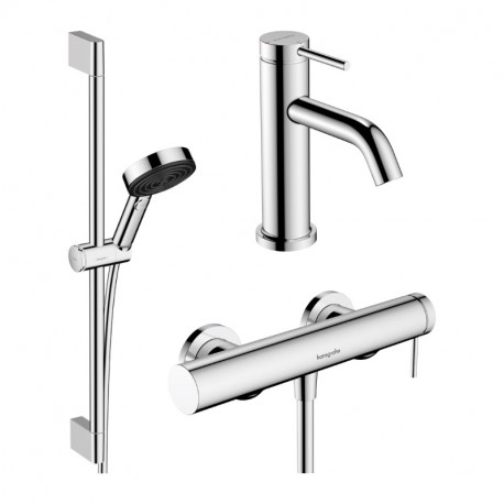 Hansgrohe TECTURIS SET 3v1 sada pre sprchu a umývadlo, chróm, 453583