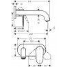 Hansgrohe Vernis Blend umývadlová batéria pod omietku, EcoSmart, matná čierna, 71576670