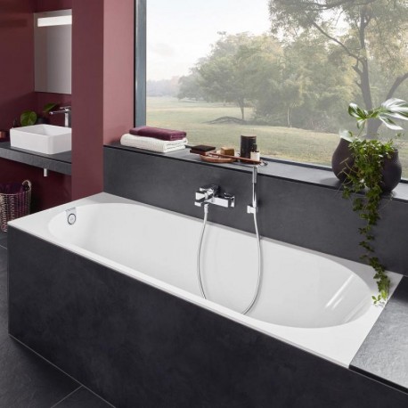 VILLEROY & BOCH Oberon 2.0 Solo pravouhlá vaňa z materiálu Quaryl, odtok zboku 1800 x 800 x 470 mm biela alpská, UBQ181OBR2DV-0