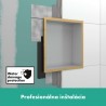 HANSGROHE XtraStoris Individual výklenok do steny matná biela s designovým rámom 300 x 300 x 100 mm kartáčovaná nerez 56099800