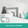 Hansgrohe Finoris 3-otvorová umývadlová batéria 110 s výpusťou Push-Open chróm, 76033000