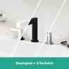 Hansgrohe Finoris 3-otvorová umývadlová batéria 110 s výpusťou Push-Open matná čierna, 76033670