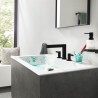 Hansgrohe Finoris 3-otvorová umývadlová batéria 110 s výpusťou Push-Open matná čierna, 76033670