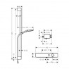 Hansgrohe Pulsify Select sprchová súprava 105 3jet Relaxation s ručnou sprchou,termostatom,sprchovou tyčou 90,jazdcom a sprchov